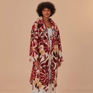 NWT Farm Rio Ainika Flowers Fleece Coat